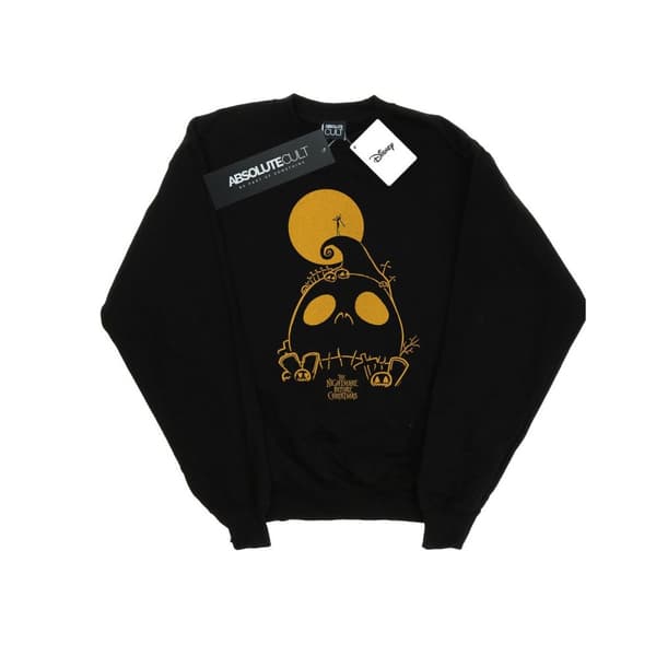 Disney Mens Nightmare Before Christmas Jack Skellington Cemetary Sweatshirt