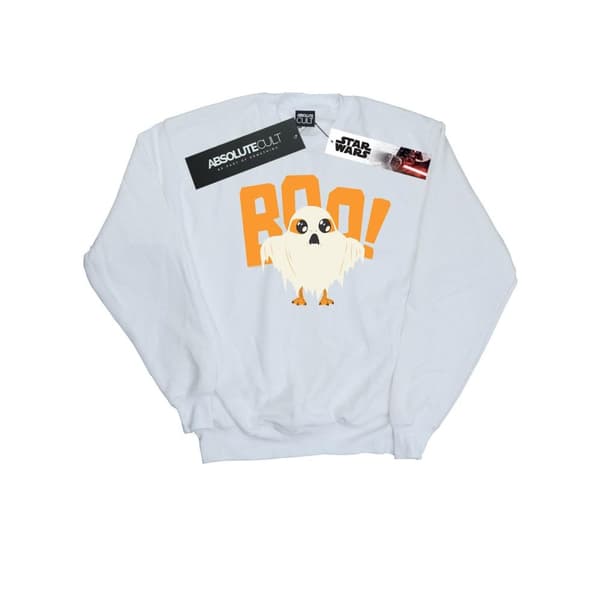 Star Wars Mens The Last Jedi Halloween Ghost Porg Sweatshirt White XL