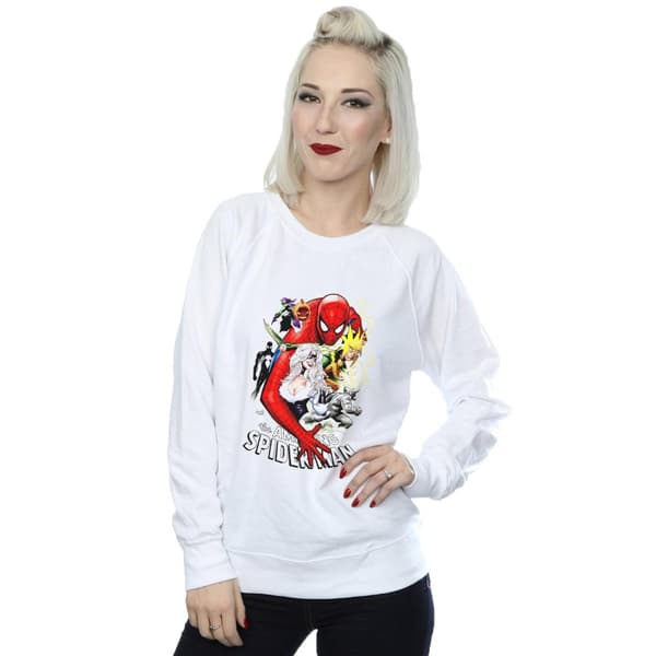 Marvel Dam/Tjej Spider-Man Villains Cover Sweatshirt