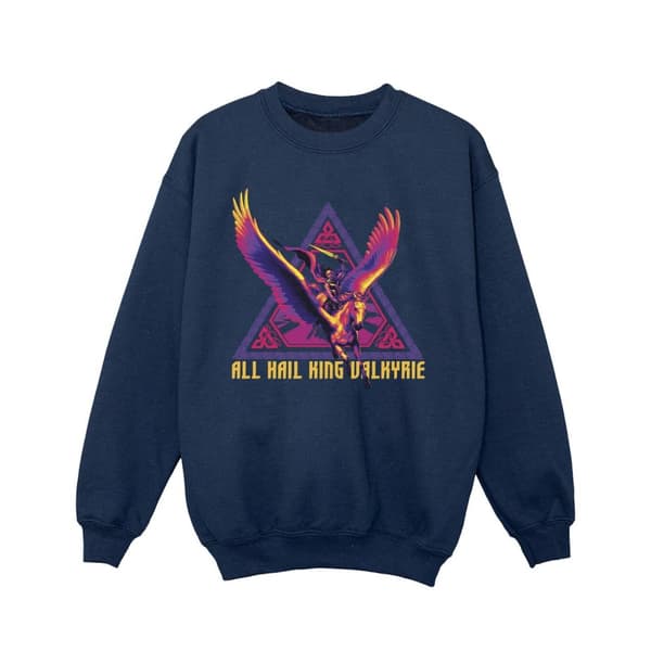Marvel Girls Thor Love And Thunder All Hail Valkyrie Sweatshirt