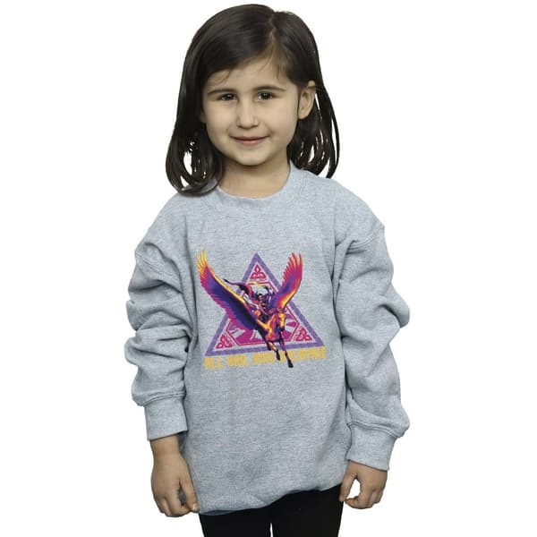 Marvel Girls Thor Love And Thunder All Hail Valkyrie Sweatshirt