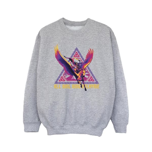 Marvel Girls Thor Love And Thunder All Hail Valkyrie Sweatshirt