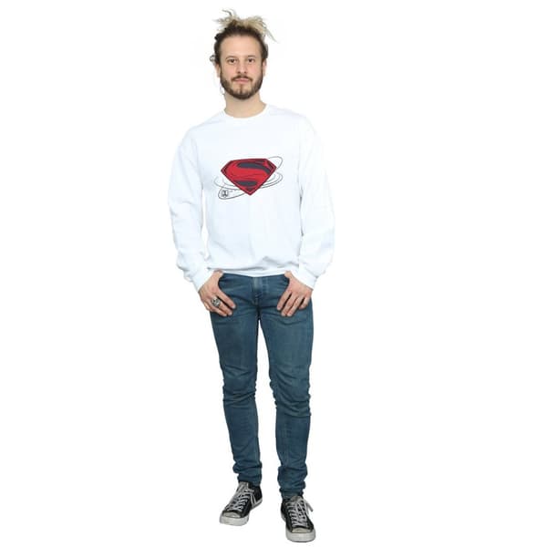 DC Comics Mens Justice League Movie Superman Logo Sweatshirt