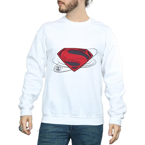 DC Comics Mens Justice League Movie Superman Logo Sweatshirt