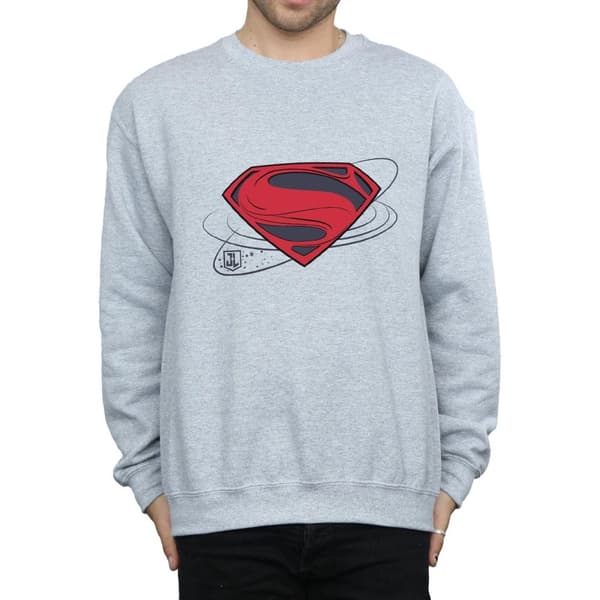 DC Comics Mens Justice League Movie Superman Logo Sweatshirt