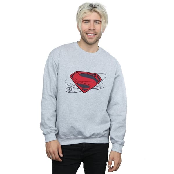 DC Comics Mens Justice League Movie Superman Logo Sweatshirt