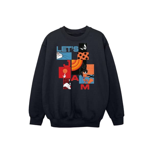 Space Jam: A New Legacy Boys Jam Boxes Alt Sweatshirt Black 7-8 Years