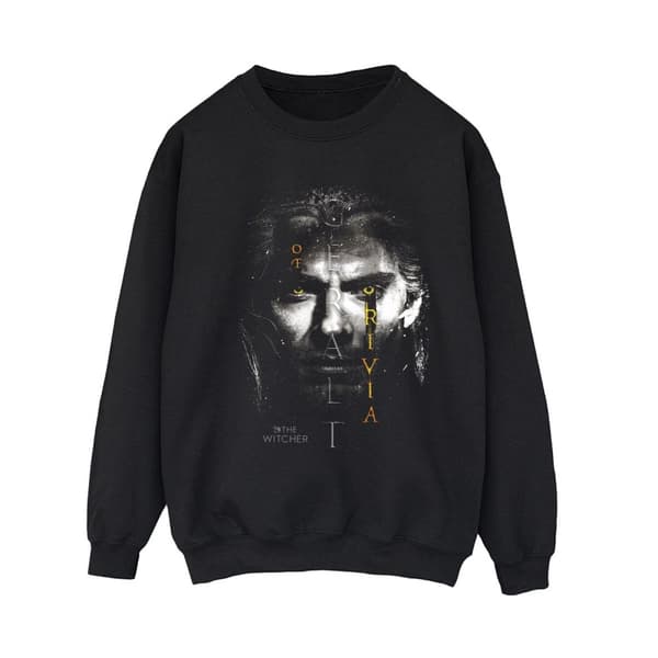 Netflix Dam/Tjej The Witcher Geralt - Sweatshirt med glödande ögon