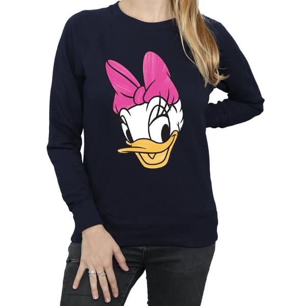 Disney Sweatshirt med målat huvud - Daisy Duck - dam/dam