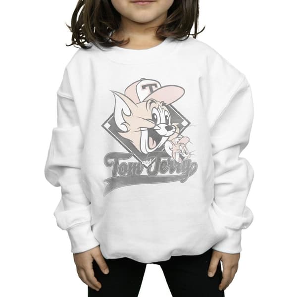 Tom And Jerry Girls Baseball Caps Sweatshirt