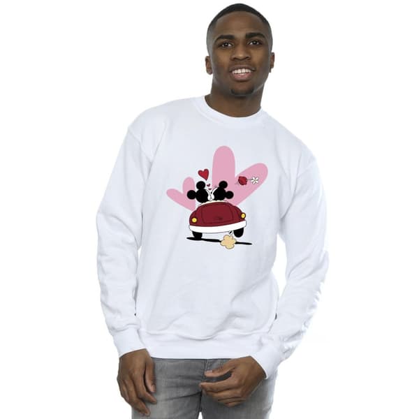 Disney Mens Mickey Mouse Sweatshirt med biltryck