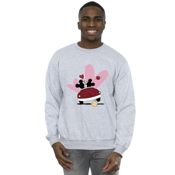 Disney Mens Mickey Mouse Sweatshirt med biltryck