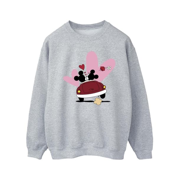 Disney Mens Mickey Mouse Sweatshirt med biltryck