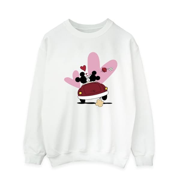 Disney Mens Mickey Mouse Sweatshirt med biltryck
