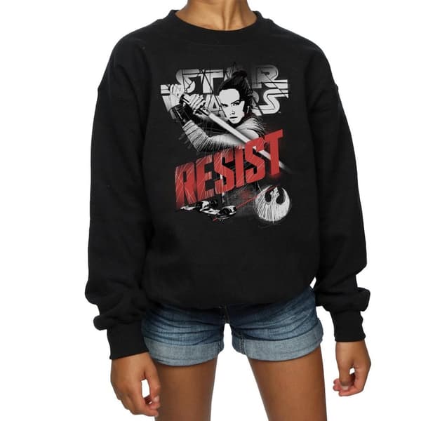 Star Wars Girls The Last Jedi Rey Resist Sweatshirt