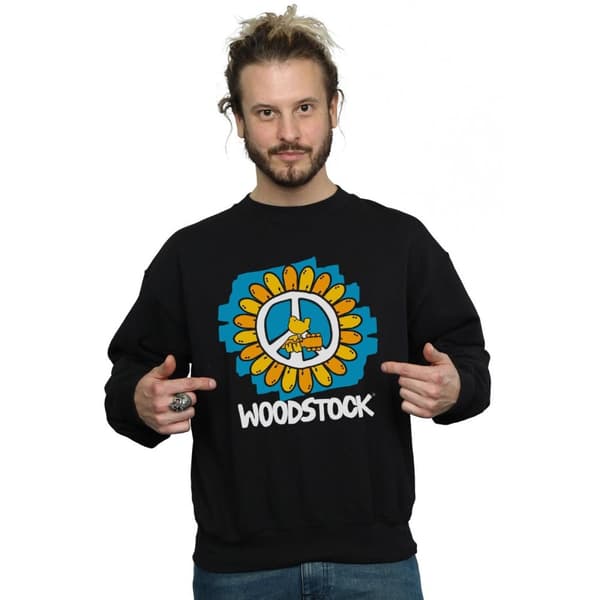 Woodstock Mens Flower Peace Sweatshirt