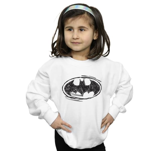 DC Comics Girls Batman Sketch Logo Sweatshirt