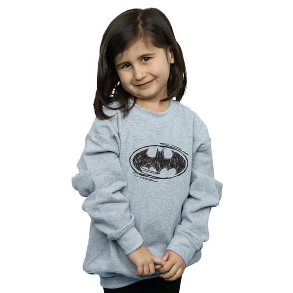 DC Comics Girls Batman Sketch Logo Sweatshirt