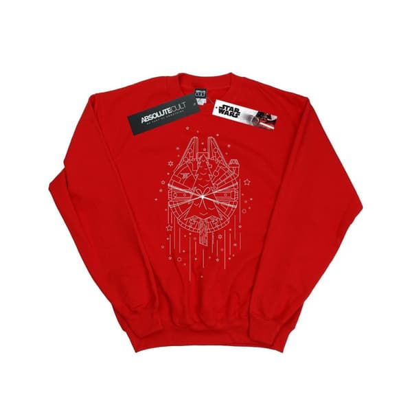 Star Wars Mens Millennium Falcon Christmas Tree Delivery Sweatshirt