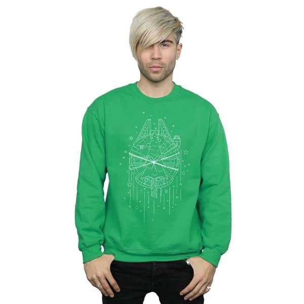 Star Wars Mens Millennium Falcon Christmas Tree Delivery Sweatshirt