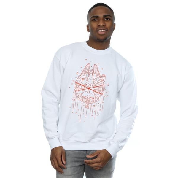 Star Wars Mens Millennium Falcon Christmas Tree Delivery Sweatshirt