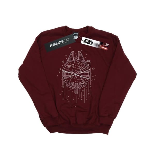 Star Wars Mens Millennium Falcon Christmas Tree Delivery Sweatshirt