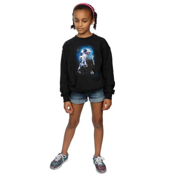 Star Wars Girls The Last Jedi R2-D2 Brushed Sweatshirt