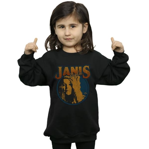 Janis Joplin Sweatshirt med cirkel för flickor