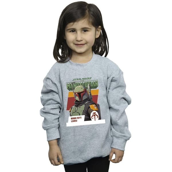 Star Wars Girls The Mandalorian Boba Fett Lives Sweatshirt
