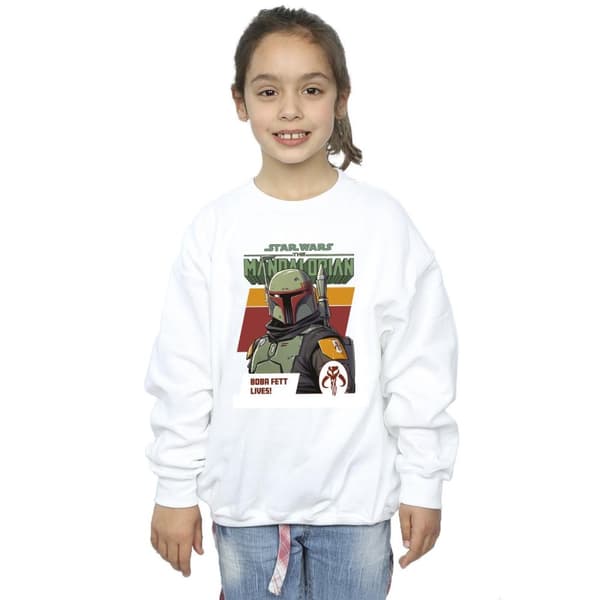 Star Wars Girls The Mandalorian Boba Fett Lives Sweatshirt