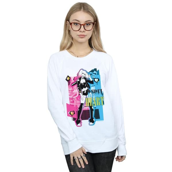 DC Comics Dam/Tjej Harley Quinn Rebel Heart Sweatshirt
