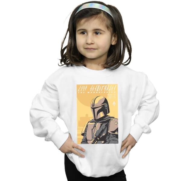 Star Wars Girls The Mandalorian Art Poster Sweatshirt