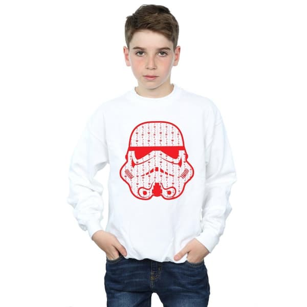 Star Wars Boys Christmas Stormtrooper Helmet Sweatshirt