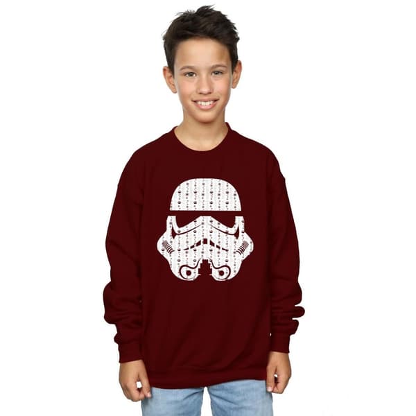 Star Wars Boys Christmas Stormtrooper Helmet Sweatshirt
