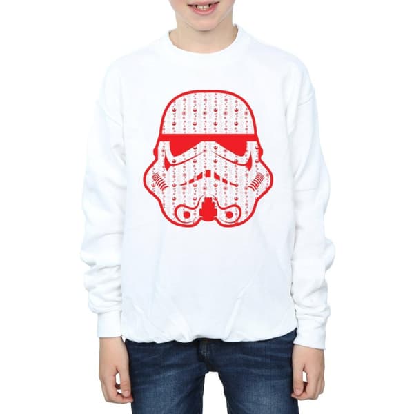 Star Wars Boys Christmas Stormtrooper Helmet Sweatshirt