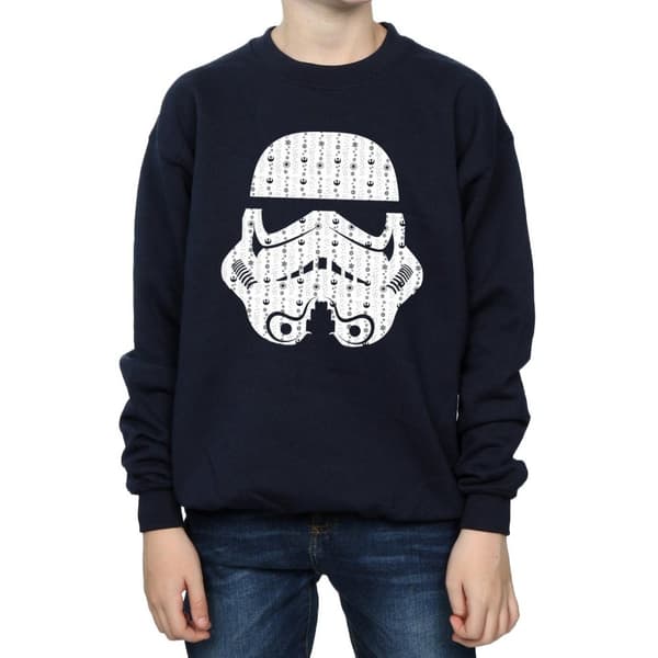 Star Wars Boys Christmas Stormtrooper Helmet Sweatshirt