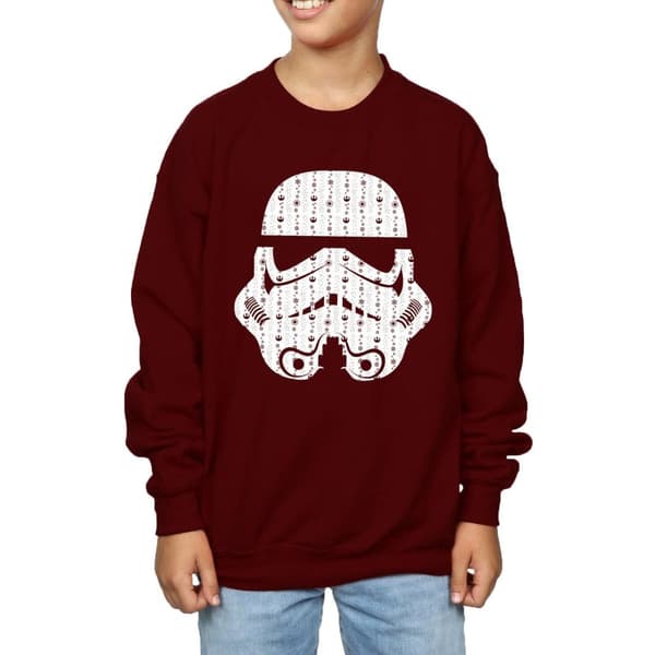 Star Wars Boys Christmas Stormtrooper Helmet Sweatshirt