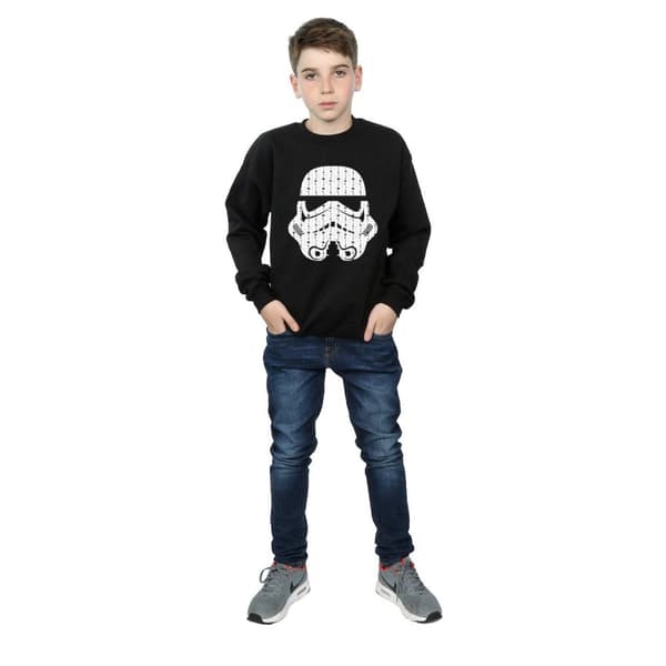 Star Wars Boys Christmas Stormtrooper Helmet Sweatshirt