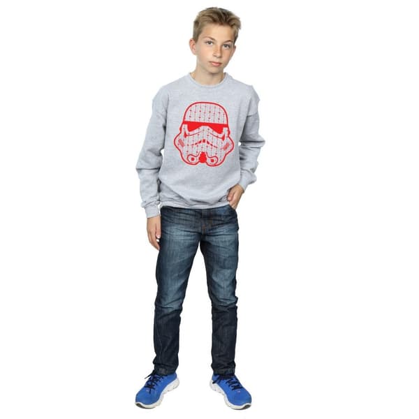 Star Wars Boys Christmas Stormtrooper Helmet Sweatshirt
