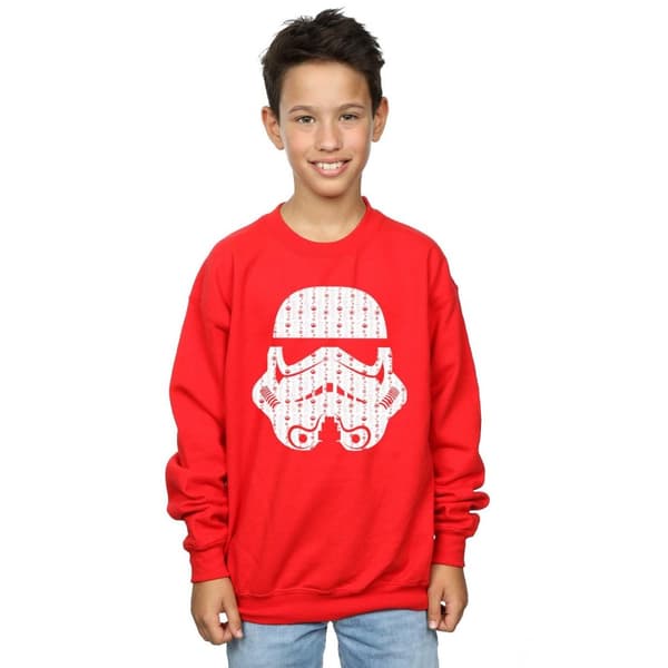 Star Wars Boys Christmas Stormtrooper Helmet Sweatshirt