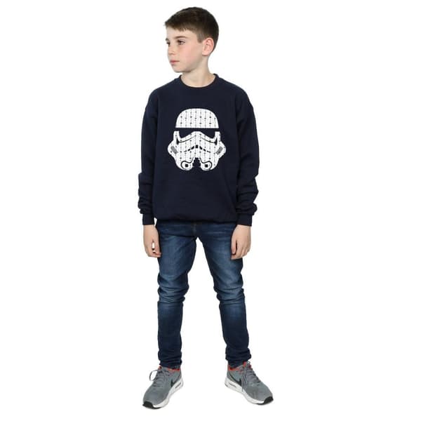Star Wars Boys Christmas Stormtrooper Helmet Sweatshirt