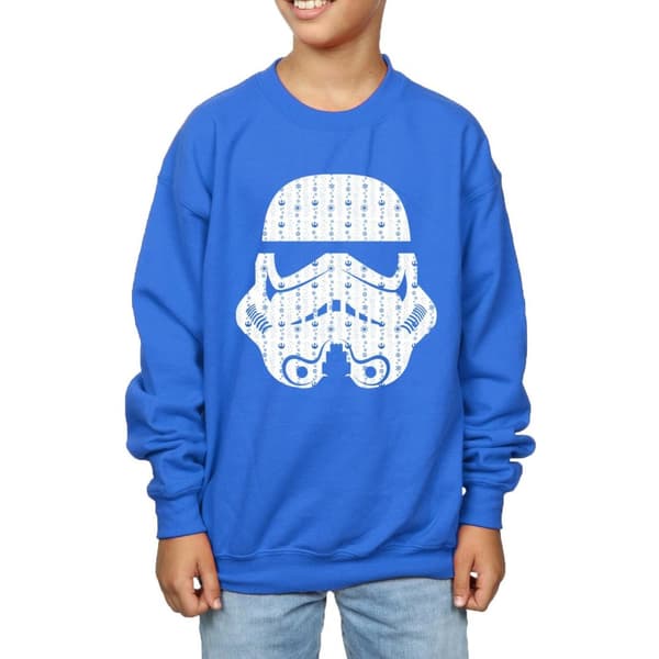 Star Wars Boys Christmas Stormtrooper Helmet Sweatshirt