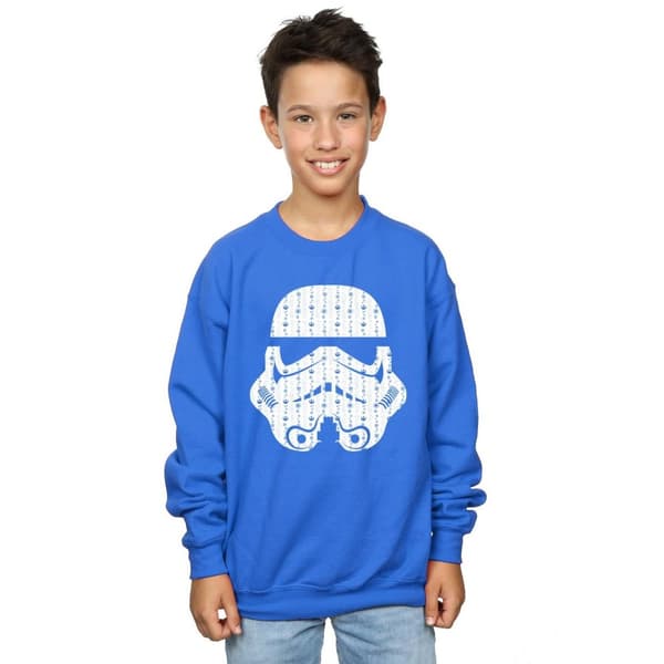 Star Wars Boys Christmas Stormtrooper Helmet Sweatshirt