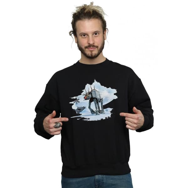 Star Wars Mens Christmas AT-AT Reindeer Sweatshirt