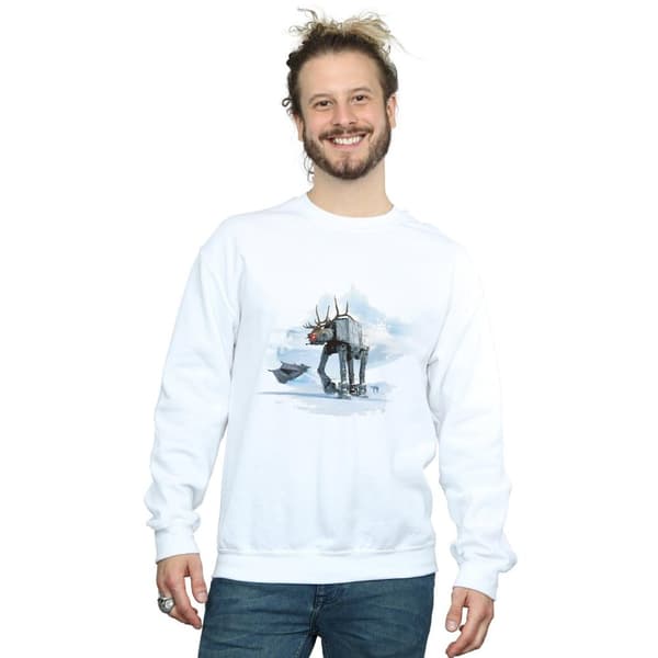 Star Wars Mens Christmas AT-AT Reindeer Sweatshirt