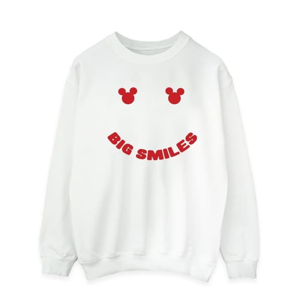 Disney Mens Mickey Mouse Big Smile Sweatshirt