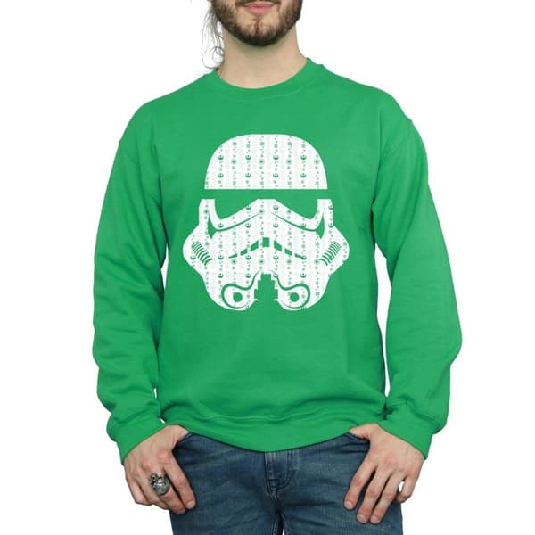 Star Wars Sweatshirt med stormtrooperhjälm för herrar