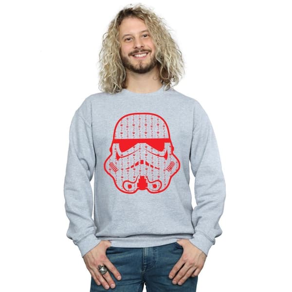 Star Wars Sweatshirt med stormtrooperhjälm för herrar