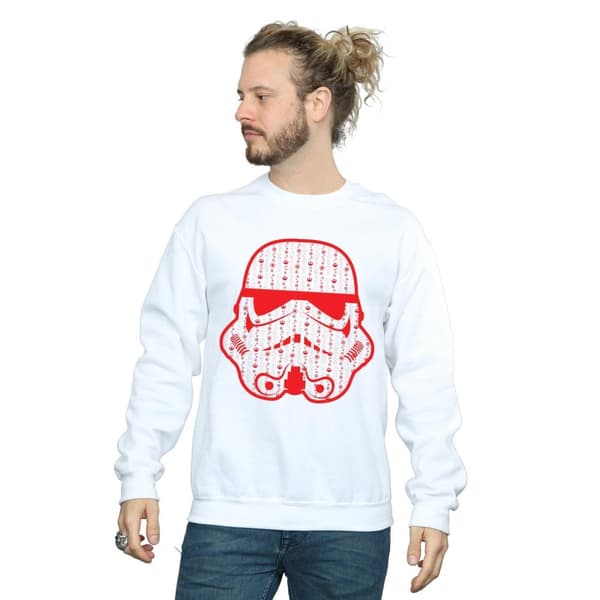 Star Wars Sweatshirt med stormtrooperhjälm för herrar