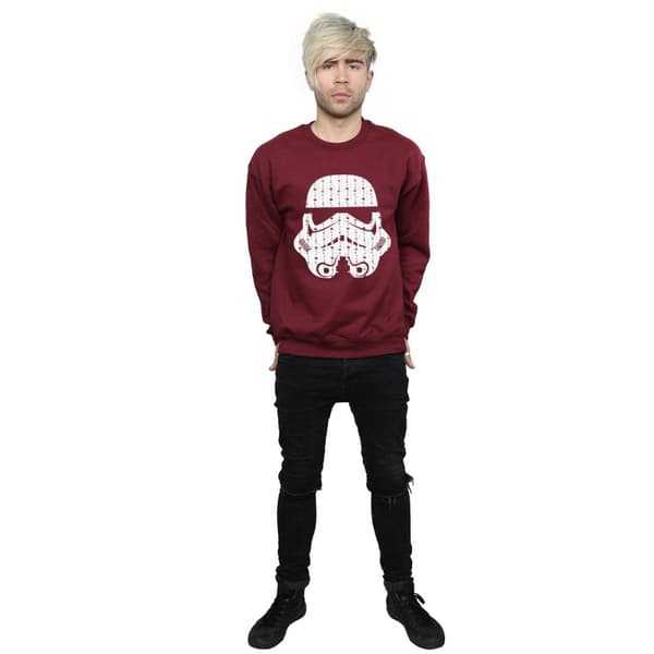 Star Wars Sweatshirt med stormtrooperhjälm för herrar